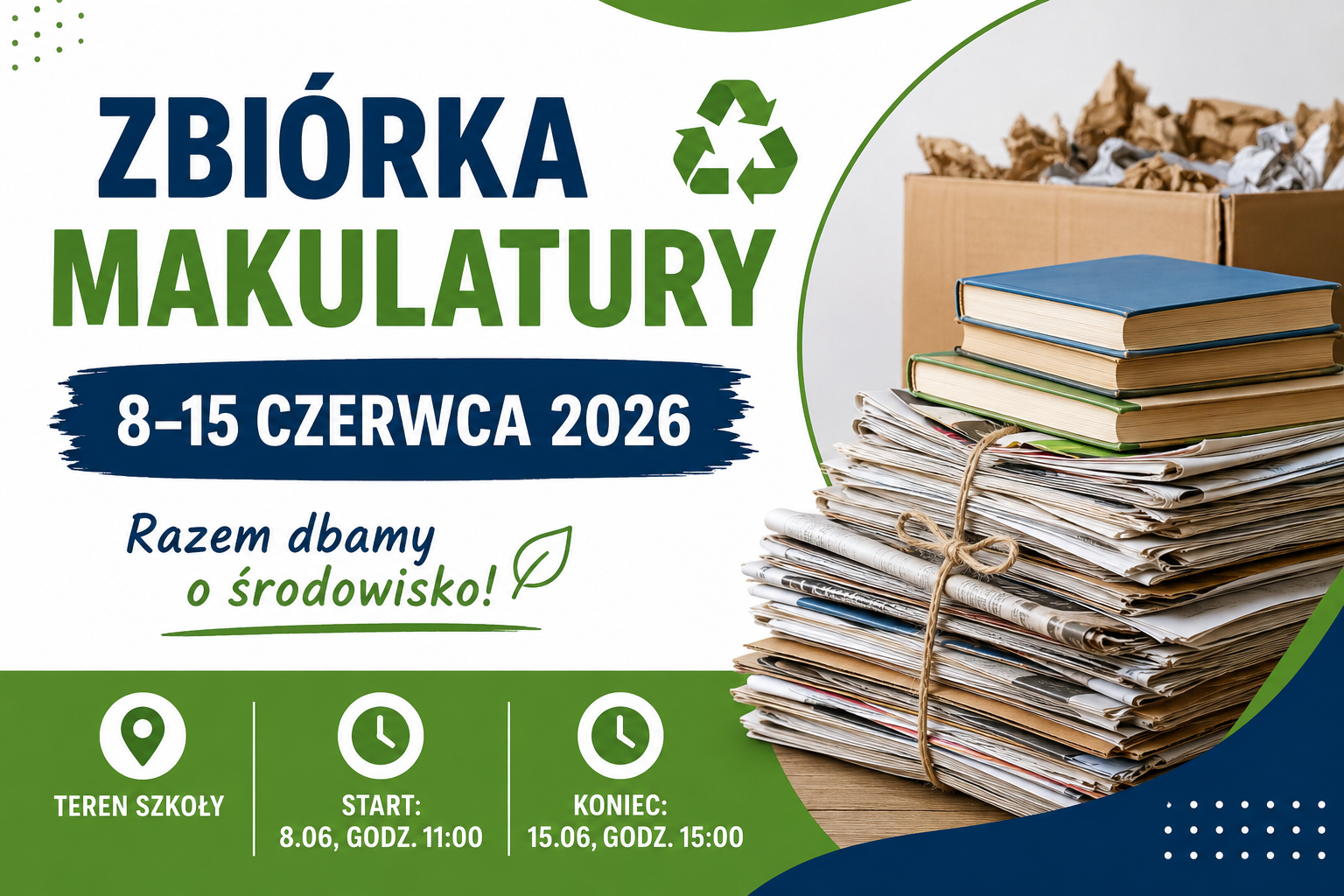 Zbiórka makulatury w naszej szkole